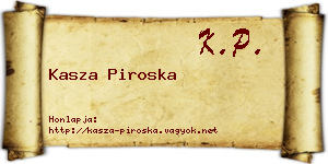 Kasza Piroska névjegykártya